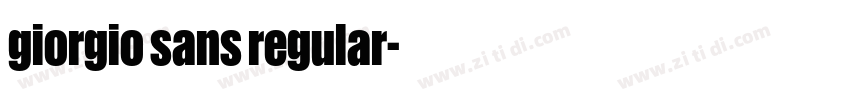 giorgio sans regular字体转换